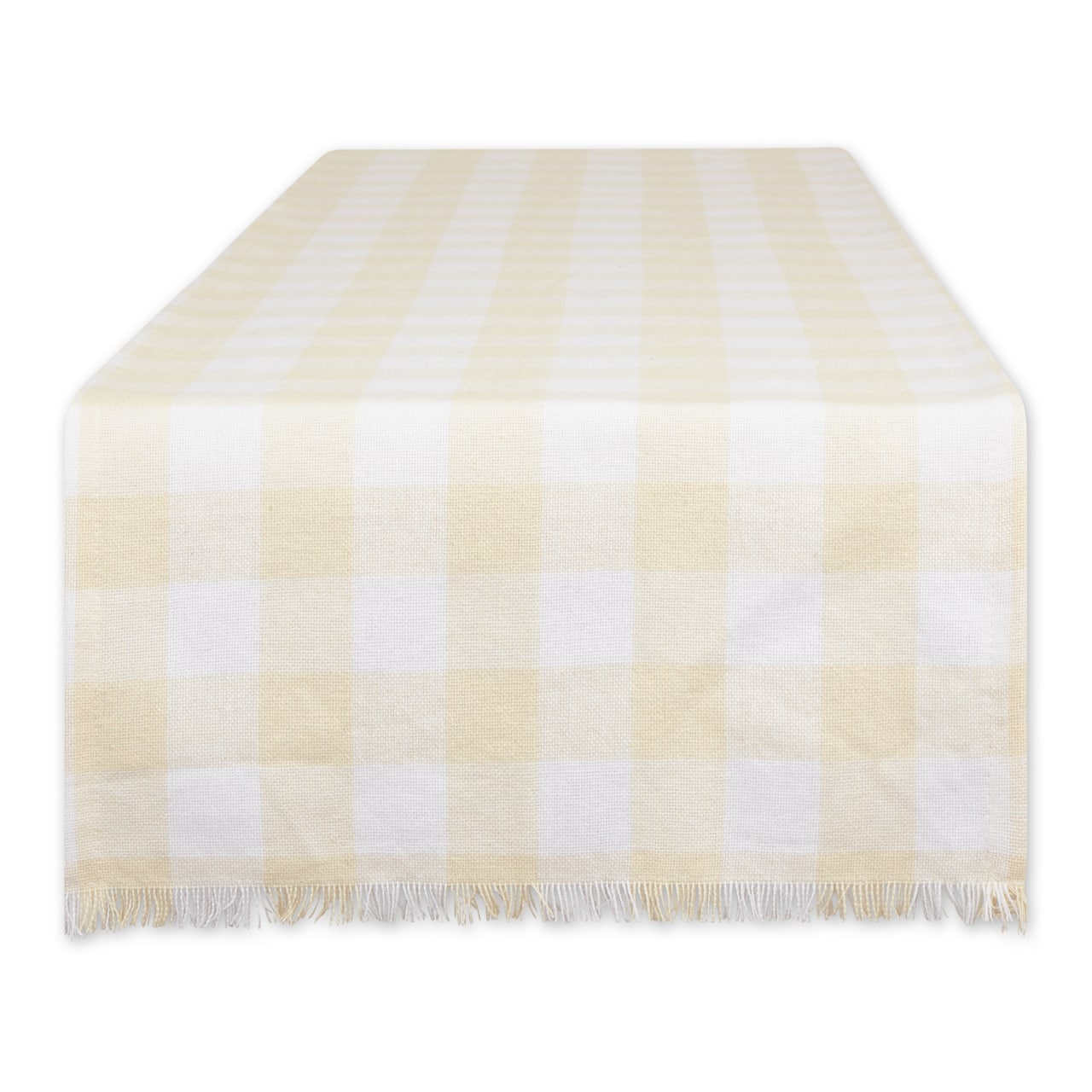 DII® 72" Heavyweight Check Fringed Table Runner